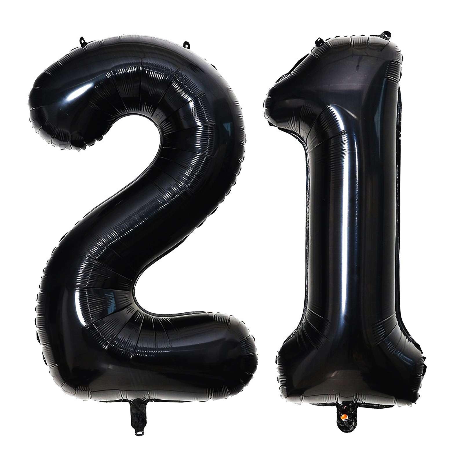 Lovoir 40 Inch Black 12 Number Balloon 21 Large Size Jumbo Digit Mylar Foil Helium Black Balloons for 12th 21st Birthday Party Celebration Decorations Graduations Anniversary Supplies