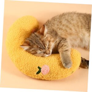 Mipcase 3pcs Dog Cat Pillow Blue Throw Pillows for Bed Plushy Pets Yellow Pillow Comfy Pillow Recovery Cone for Dogs Soft Cone for Dogs Household Cat Sleeping Cushion Pet Cat