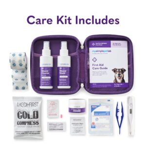 MySimplePetLab Dog First Aid Kit | First Aid Dog Travel Accessories | Dog Medical Kit | Dog Essentials Mini First Aid for Wounds, Cuts, or Minor Injuries