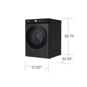 Samsung WF53BB8700AVUS Bespoke 5.3 cu. ft. Ultra Capacity Front Load Super Speed Wash and AI Smart Dial Washer, Brushed Black