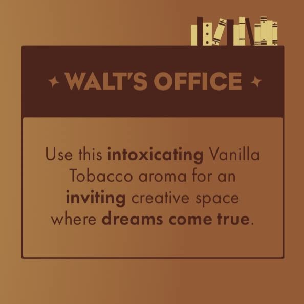 Park Scents Walt's Office Candle Delicate Calming Scent-Fragrant Pipe Tabacco with hints of Vanilla - Inspired by The Warm Atmosphere of Walt Disney's Office - Handmade in The USA | 8 oz. Tin