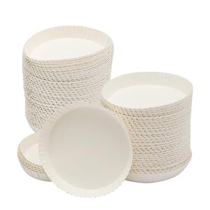 100pcs Disposable Paper Cup Cover, 3.54 inches Recycled Drinking Lid, White Coffee Cup Cover, Hot Cup Lids for Home Kitchen Cafe Parties Wedding Hotel Bars (Without Hole)