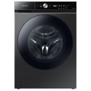 samsung wf53bb8700avus bespoke 5.3 cu. ft. ultra capacity front load super speed wash and ai smart dial washer, brushed black