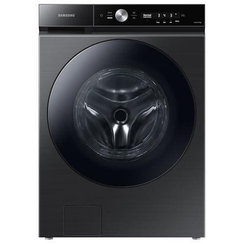 Samsung WF53BB8700AVUS Bespoke 5.3 cu. ft. Ultra Capacity Front Load Super Speed Wash and AI Smart Dial Washer, Brushed Black