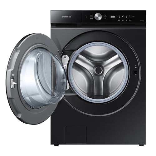 Samsung WF53BB8700AVUS Bespoke 5.3 cu. ft. Ultra Capacity Front Load Super Speed Wash and AI Smart Dial Washer, Brushed Black