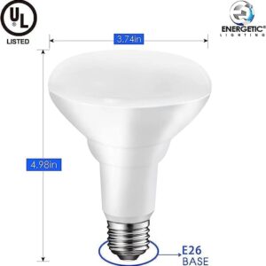 Energetic 20 Pack 65W BR30 LED Recessed Light Bulb, Dimmable, 650 Lumens, Soft White 2700K, E26 Base, Indoor Flood Light for 5/6 Inches Cans, UL Listed