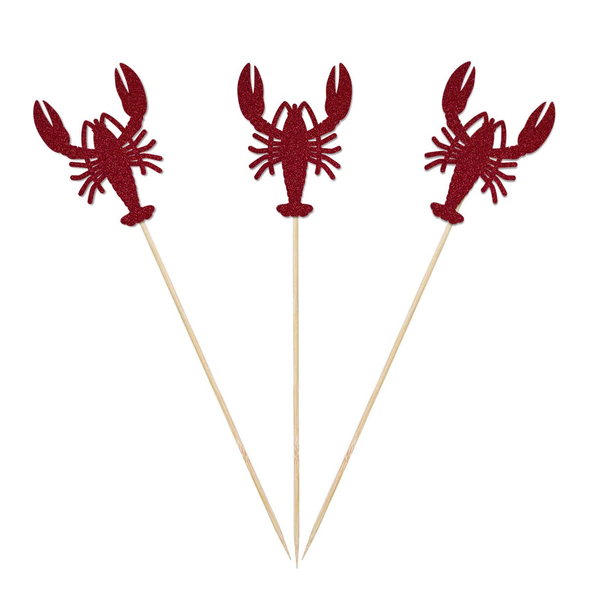 Lobster Centerpiece Sticks, 12-Pack Table Topper Double-Sided Bridal Shower Birthday Party Decorations