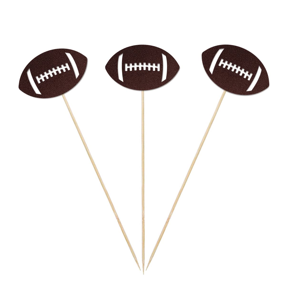 Football Centerpiece Sticks, 12-Pack Table Topper Double-Sided Sports Birthday Baby Shower Party Decorations