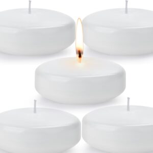 3-inch floating candle, unscented and non dripping wax 10 hour burning for cylindrical vase, centralpiece vacation, wedding, swimming pool, party decoration (36pack, white)