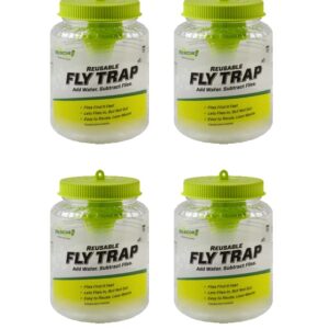 Rescue Outdoor Reusable Fly Trap Canister 4 Pack