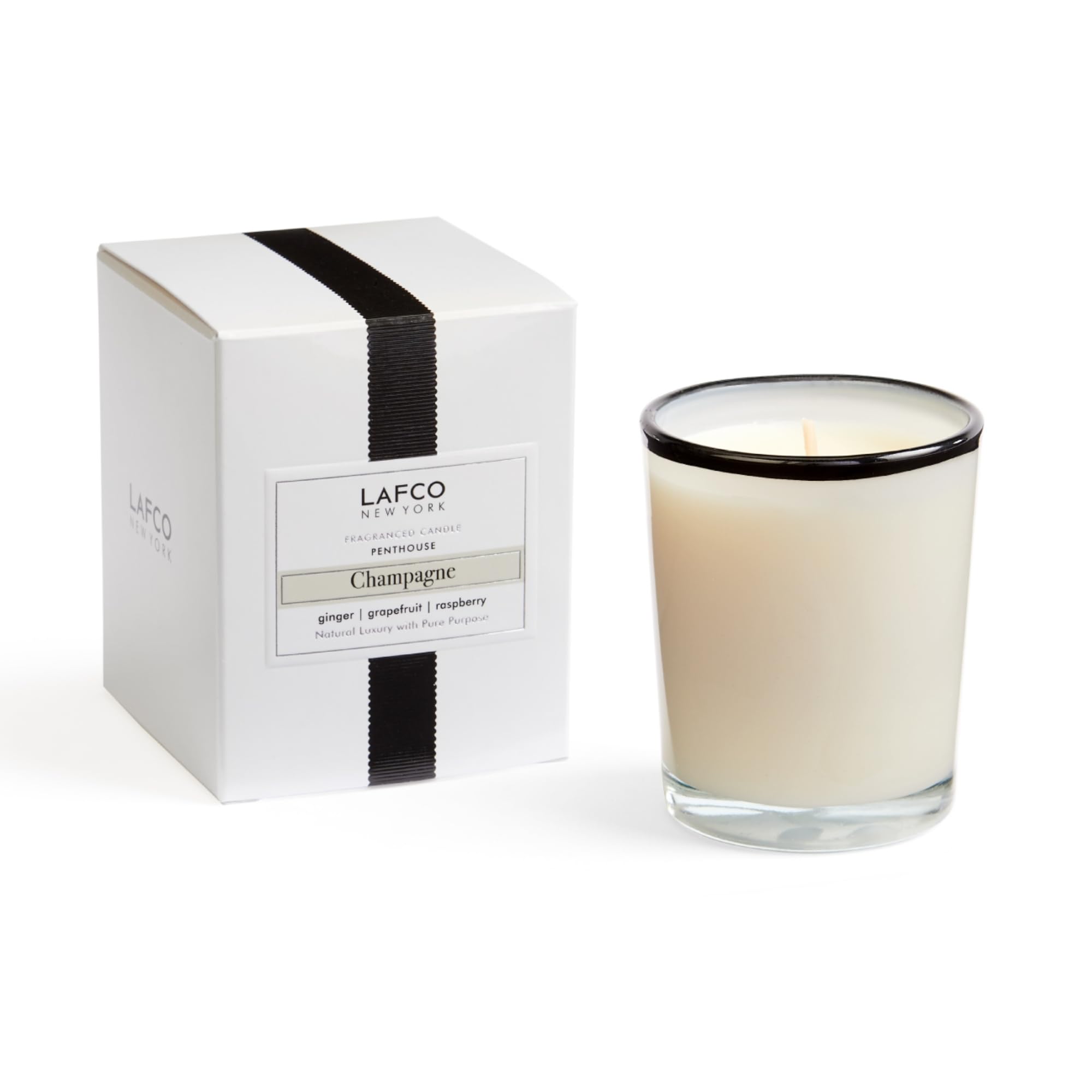 LAFCO New York Votive Candle, Champagne - 1.9 oz - 20-Hour Burn Time - Reusable Glass Vessel - Made in The USA