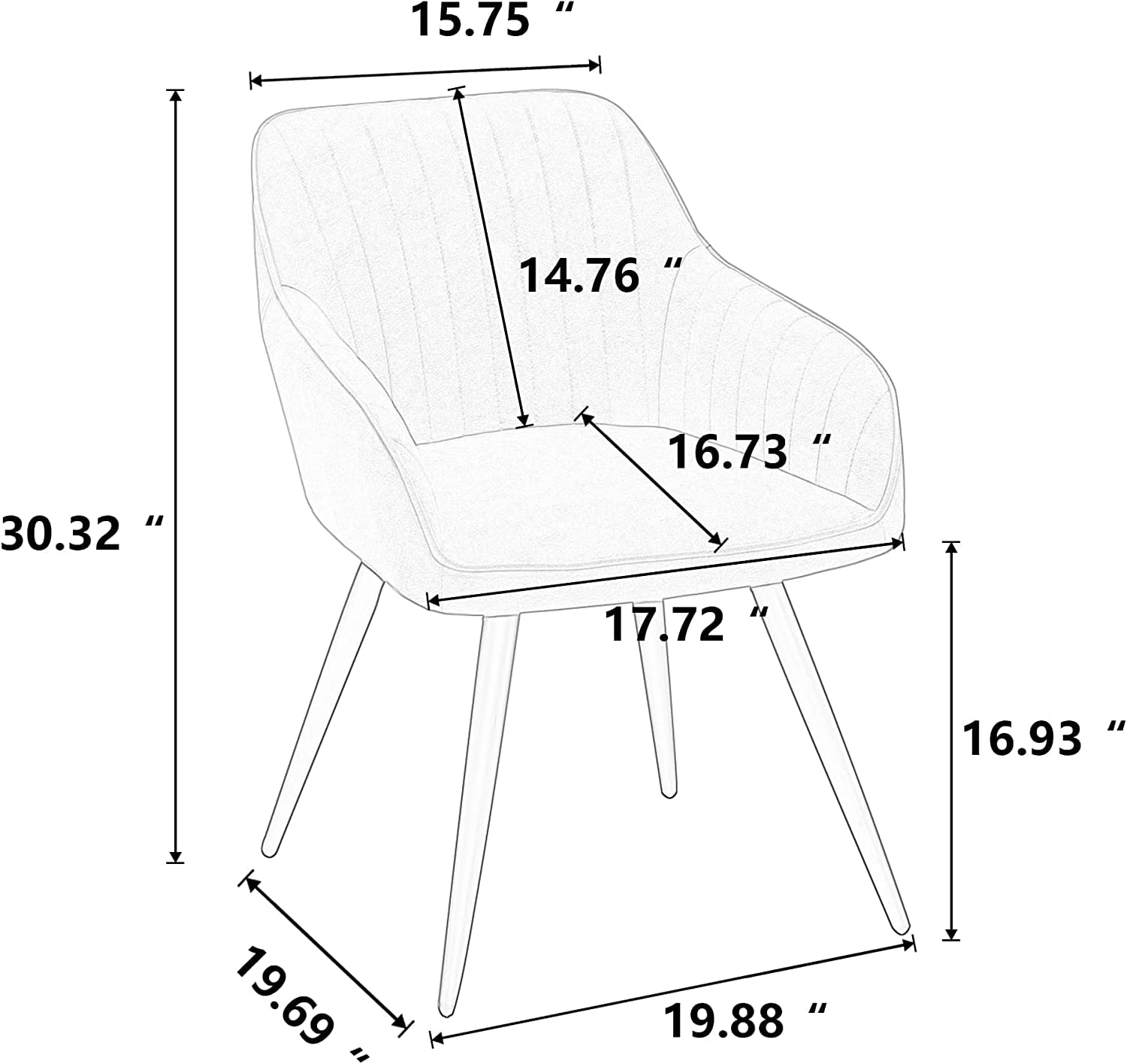 annjoe Faux Leather Accent Chair Arm Chairs Living Room Chairs Leisures Chair Upholstered Chair with Metal Legs Set of 2 for Home Kitchen Office Bistro Cafe