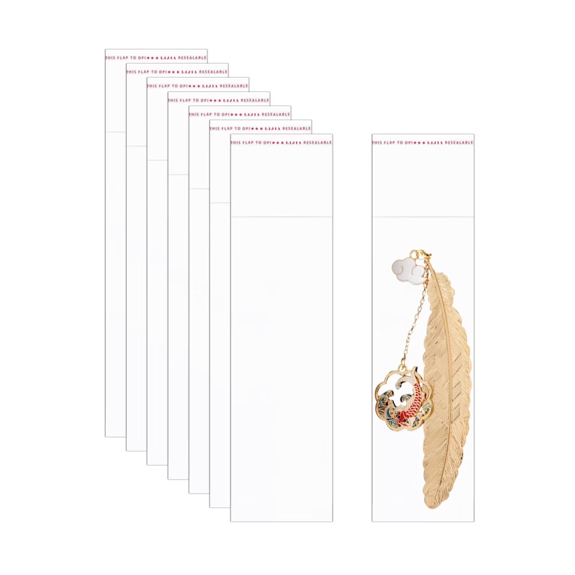 Skinny Self Stick Cello Baggies 2x6'' 200 Pcs Long Clear OPP Poly Glassine Bags Self Adhesive Cellophane Bags for Key Chain Crafts Pastel Disposable Tableware Watch Hairpin 8 Sizes to Choose from