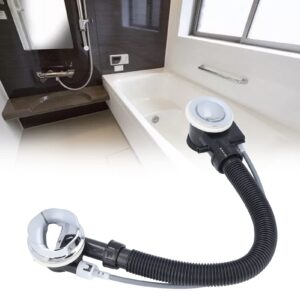 EMUKOEP Bathtub Overflow Drainer Concealed Flexible SPA Bathtub Overflow Drain Pipe Bath Accessories for Kitchen Bathroom