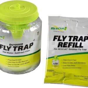 Rescue Outdoor Reusable Fly Trap Canister 4 Pack