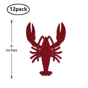 Lobster Cut-outs, 12-Pack Table Topper Double-sided Bridal Shower Birthday Party Decorations