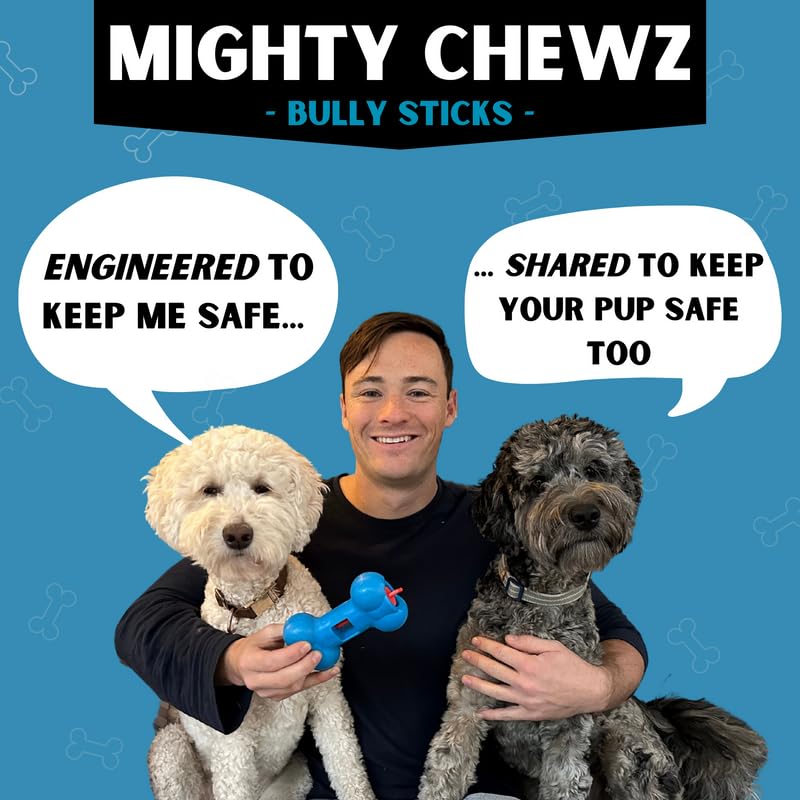 Mighty Chewz 7" Standard Bully Sticks 5 Pack Refill - No Choking/All Natural Pizzle Sticks