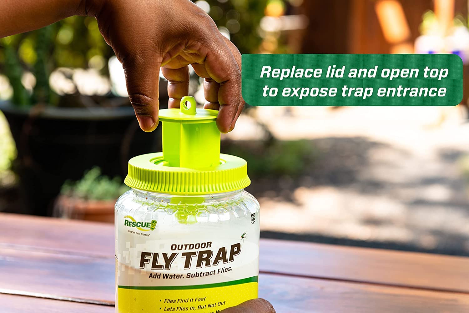 Rescue Outdoor Reusable Fly Trap Canister 4 Pack