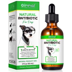 antibiotics for dogs, natural dog antibiotics supports dog allergy and itch relief, dog supplies antibiotics, dog multivitamin for pets, bacon flavor - 60 ml / 2 fl oz