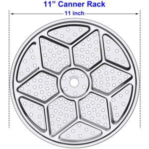 Jolaxy 2-Pack 11" Pressure Canner Rack + Cotton Jars Mat, 304 Stainless Steel Cooking Rack, 11 inch Canning Rack Replacement for Presto All-American and More Pressure Canner