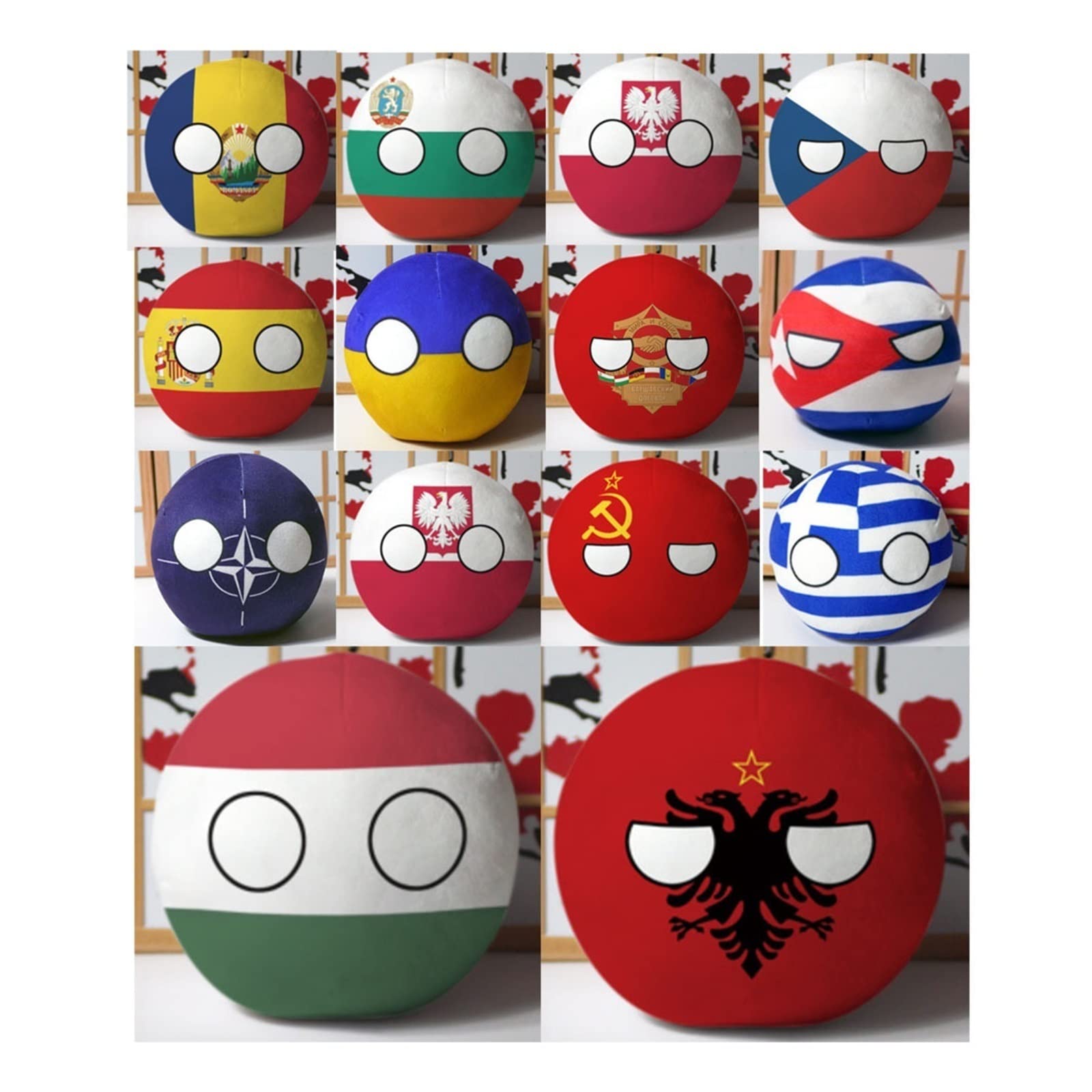 GANGKJDS Polandball Plush Dolls Australia Poland Brazil Belarus Mexico Portugal Countryball Stuffed Pillow Bag Pendant Cosplay Gift (Color : Russian, Size : 9cm)