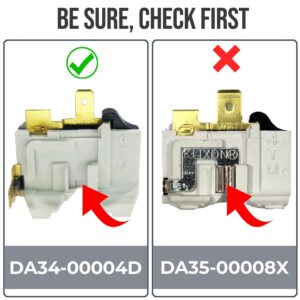 (OEM) A1PartsPro DA34-00004D for Samsung Refrigerator Relay Compressor Overload Protector Replacement Accessories