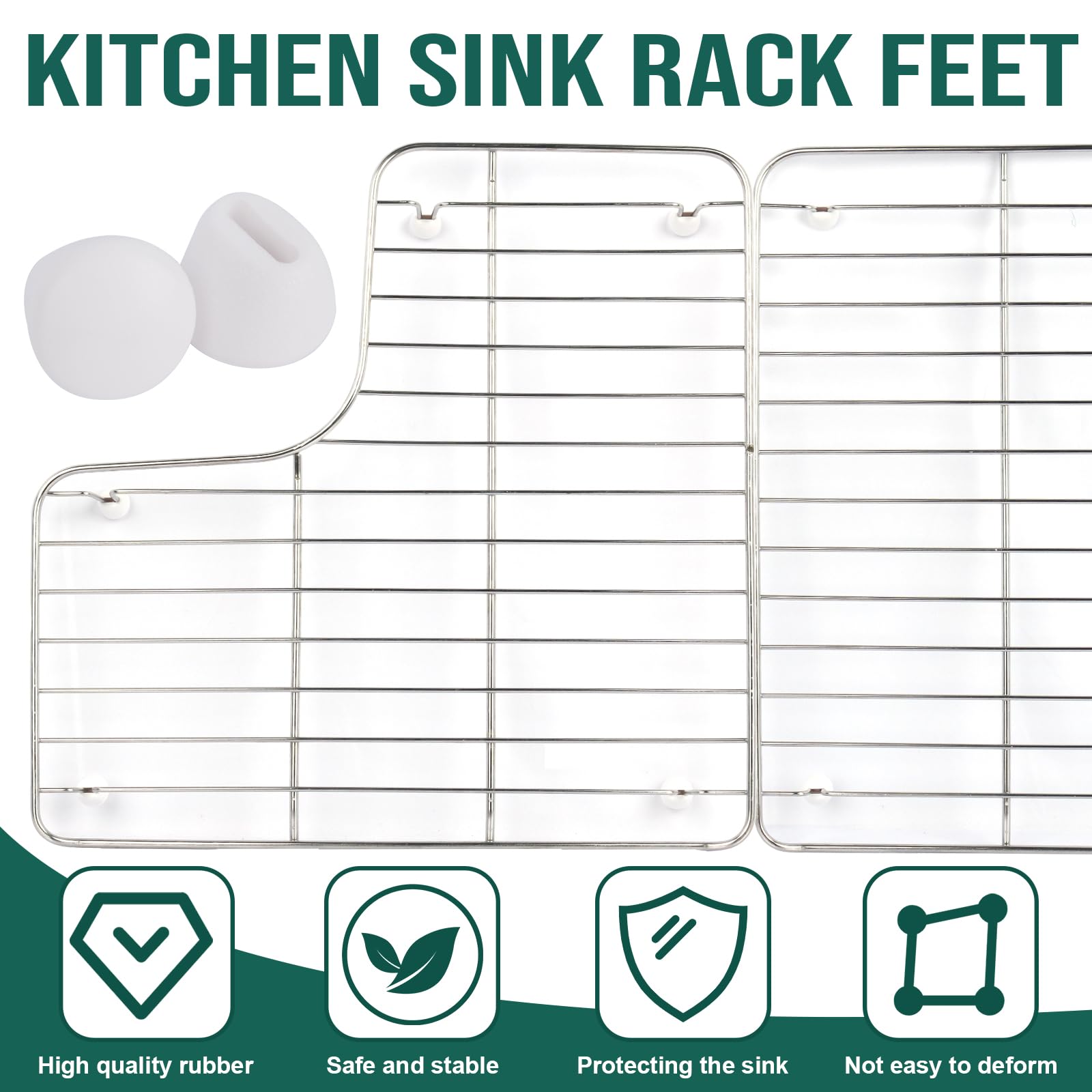 Sink Rack Feet 84544-0 For Kohler Part 84544-0 Kitchen Sink Rack Feet White 20 Pack