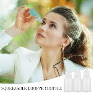 TrelaCo 300 Pcs Plastic Dropper Bottles Bulk 10ml Squeezable Eye Liquid Dropper Bottles with Caps Clear Refillable Bottle for Liquids Oils Essence Paint