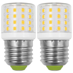 zhenming kei d34l refrigerator bulb ac100-265v 3.5w fridge light bulb replacement, 4w led bulb e26 medium base bright lamp for 40w-60w freezer appliance lighting, a15 daylight white 5000k, 2 pack