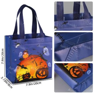 Aviski 20PCS Halloween Trick or Treat Bags, Small Halloween Tote Bags with Handles, Gift Bags, Multifunctional Non-Woven Halloween Bags for Gifts Wrapping, Halloween Party Supplies