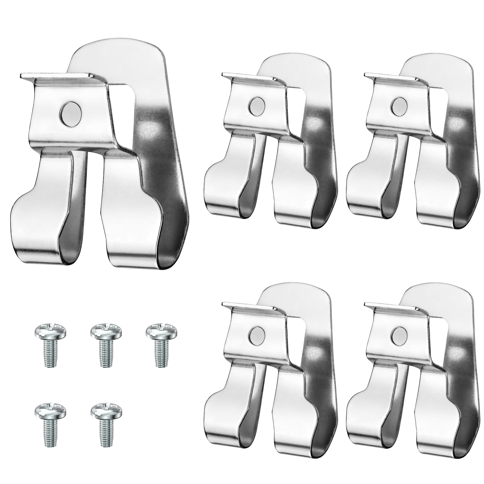 Belt Clip for Ryobi, 5Pcs Drill Clip for Tool Belt 633586002 636181001 Replacement Part with Screws, Stainless Steel Driver Hook for Ryobi and Ridgid 18 volt Tools Ullnosoo