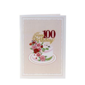 TRUANCE Pop Up Card, 100Th Birthday Card, Happy Birthday Gift For Men, Women, Brother, Sister, Mom, Dad And Friend