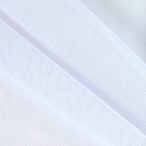 Keily & Megan Inc, 58/59" Wide Spandex Stretch Solid Nylon Power Mesh Fabric (White, 1 Yard)