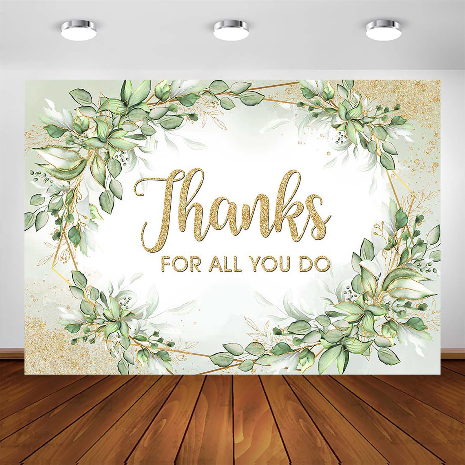 Avezano Thanks for All You Do Backdrop Sage Green Thank You Party Background Thanks to Staff Teachers Professors Doctors Photo Banner Happy Retirement National Nurse's Day Party Decorations (7x5ft)