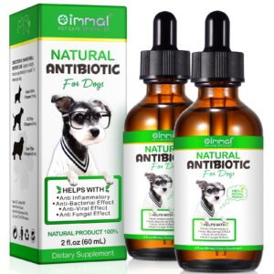 antibiotics for dogs, natural dog antibiotics supports dog allergy and itch relief, dog supplies antibiotics, dog multivitamin for pets, bacon flavor - 60 ml x 2