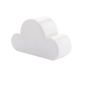 White Cloud Magnetic Key Holder for Wall, Cloud Adhesive Cute Key Hanger Organizer, Easy to Mount, Powerful Magnets Keep Keychains and Loose Keys Securely in Place