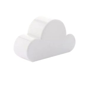 white cloud magnetic key holder for wall, cloud adhesive cute key hanger organizer, easy to mount, powerful magnets keep keychains and loose keys securely in place