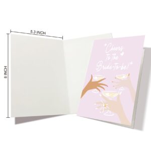 Nchigedy Sweet Bridal Shower Card, Funny Engagement Card for Her, Wedding Congratulations Card, Cheers To The Bride To Be