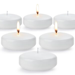 baikaraer white floating candles-3 inch unscented dripless wax 13-15 hours burning,36 pack for centerpieces floating candles, for cylindrical vases, swimming pool,restaurant,wedding,party decoration