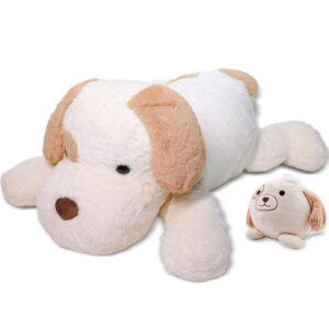 cuddlery - large 6 lbs luxury weighted stuffed animals - 27 inch dog weighted plush - large weighted stuffed animals - weighted plushies for adults, kids, boys and girls