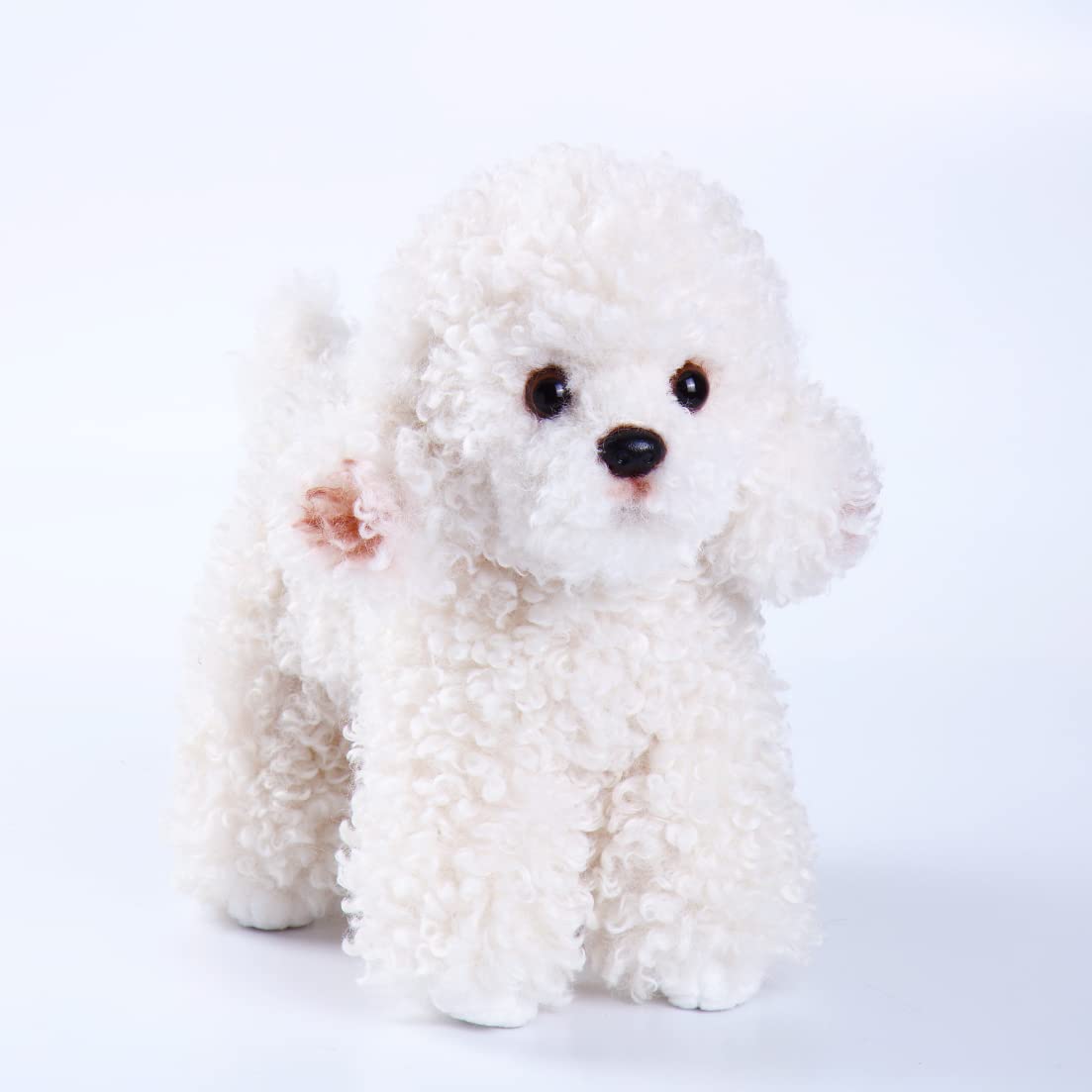 CU-MATE Poodle Plush Puppy Plushie Realistic Dog Stuffed Animal Toy Adorable Hugging Sleeping Pillow for Kids Friends