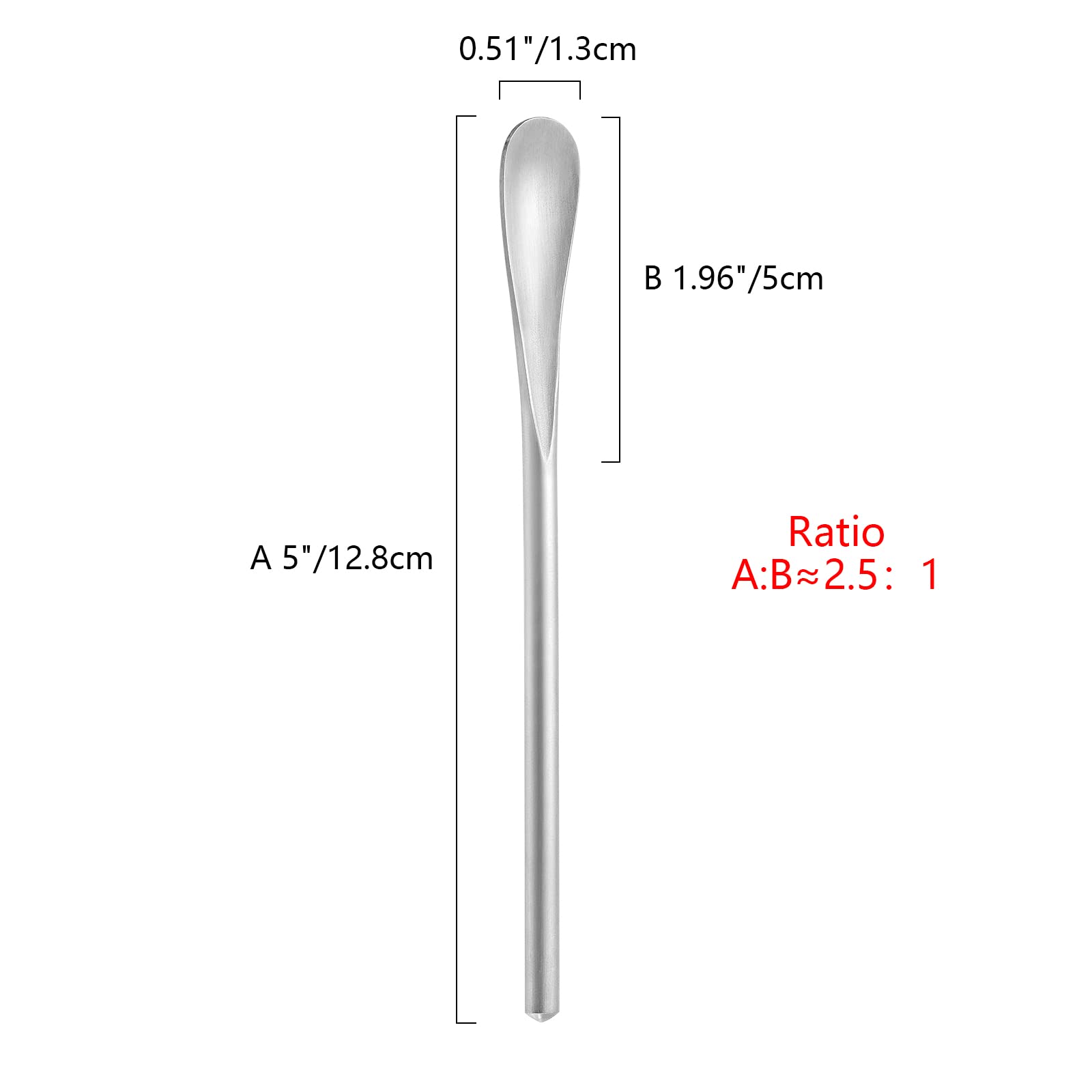 5 In Stainless Steel Long Coffee Spoon Stirring/Stir Stick,Drink Stirrer Mixing Spoon,Metal Coffee Stirrer Cocktail Stick Reusable,Long Skinny Teaspoon Stirring,Tiny Spoon,Iced Tea Spoon,Bar Spoon.