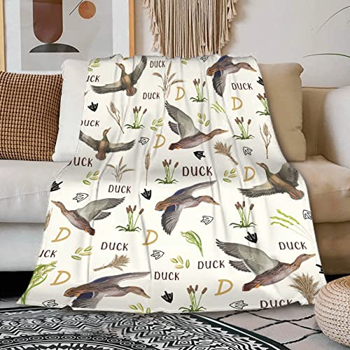 Mallard Duck Throw Blanket Ultra Soft Cozy Duck Animal Blankets for Women Men Cute Duck Blanket for Couch Bed Outdoor Duck Gifts for Duck Lovers 40"x50"for Kids/Child