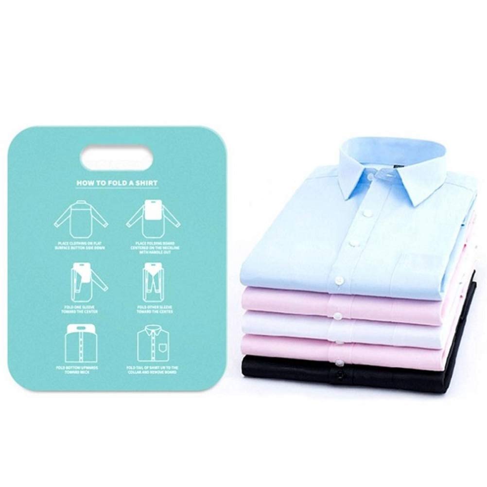 Zerodis Shirt Folding Board, Tshirt Folding Board Clothes Folding Board Plastic Laundry Folder Home Storage Tool for Adults (Blue)