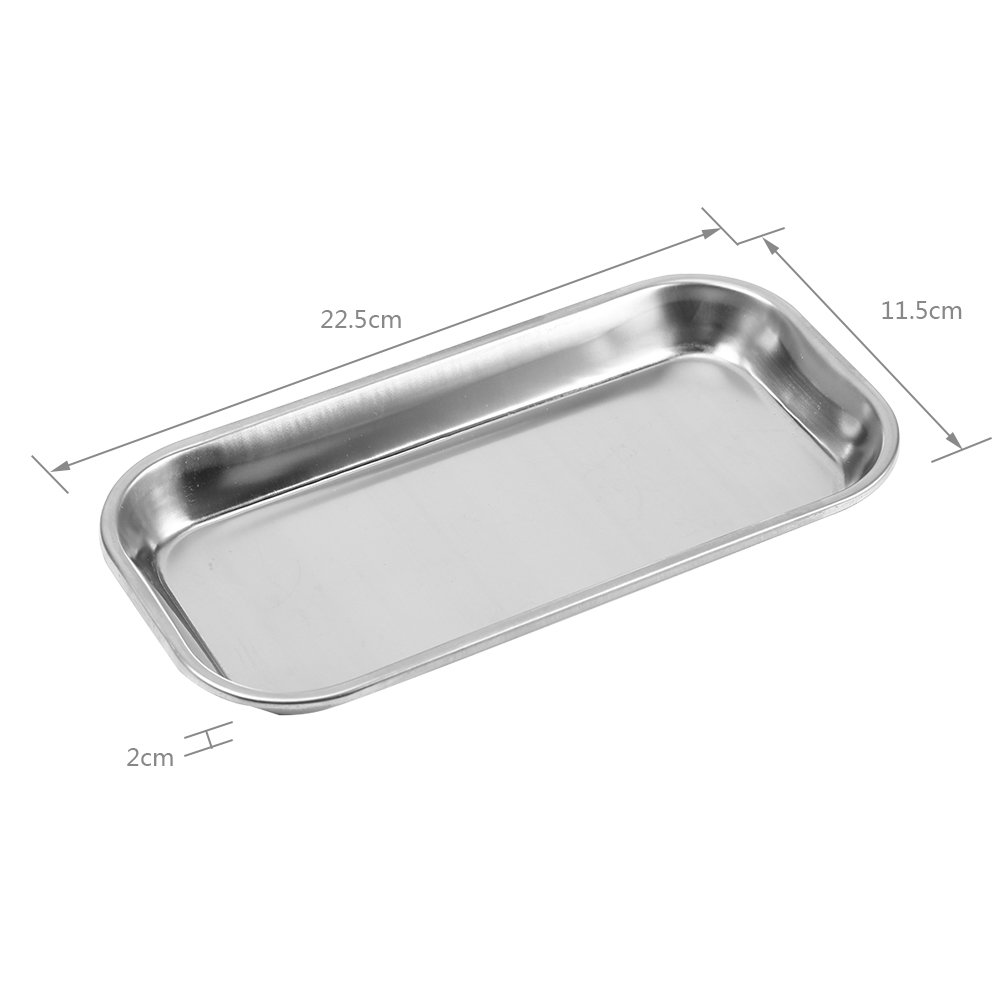 Professional Medical Surgical Stainless Steel Dental Procedure Tray Thickening Lab Instrument Tools Trays Flat Type