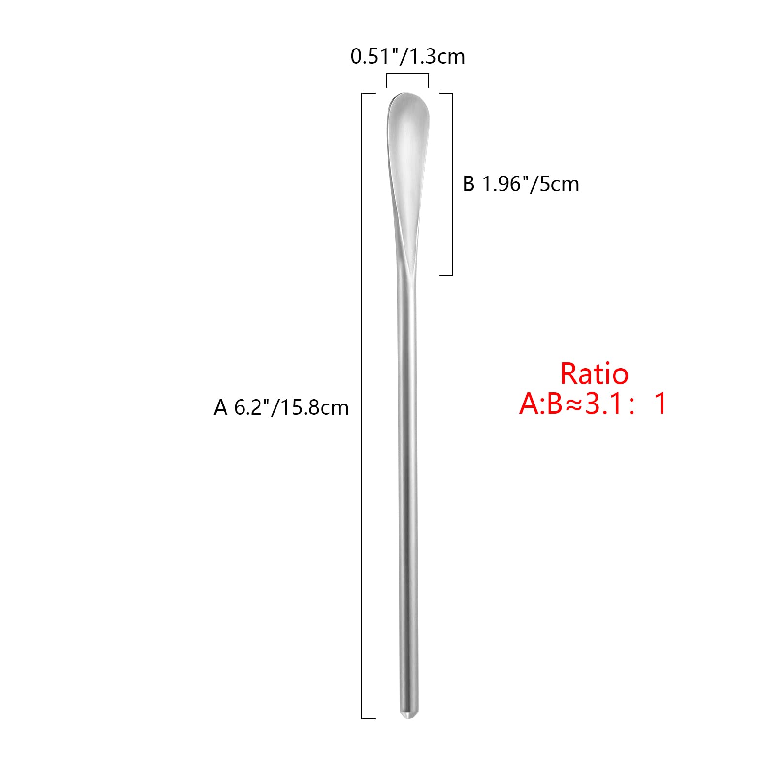 6.2 In Stainless Steel Long Coffee Spoon Stirring/Stir Stick,Drink Stirrer Mixing Spoon,Metal Coffee Stirrer Cocktail Stick Reusable,Long Skinny Teaspoon Stirring,Tiny Spoon,Iced Tea Spoon,Bar Spoon.