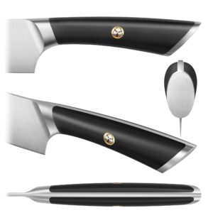 Cangshan ELBERT Series German Steel Forged 4-Piece Fine-Edge Steak Knife Set (Black)