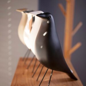 Mid Century Modern Bird Figurines - Decorative Sculptures for Living Room, Shelf, Mantle, Fireplace, TV Stand, Tabletop, Nightstand, Office, Kitchen - Unique Home Decor & Gifts for Bird Lovers