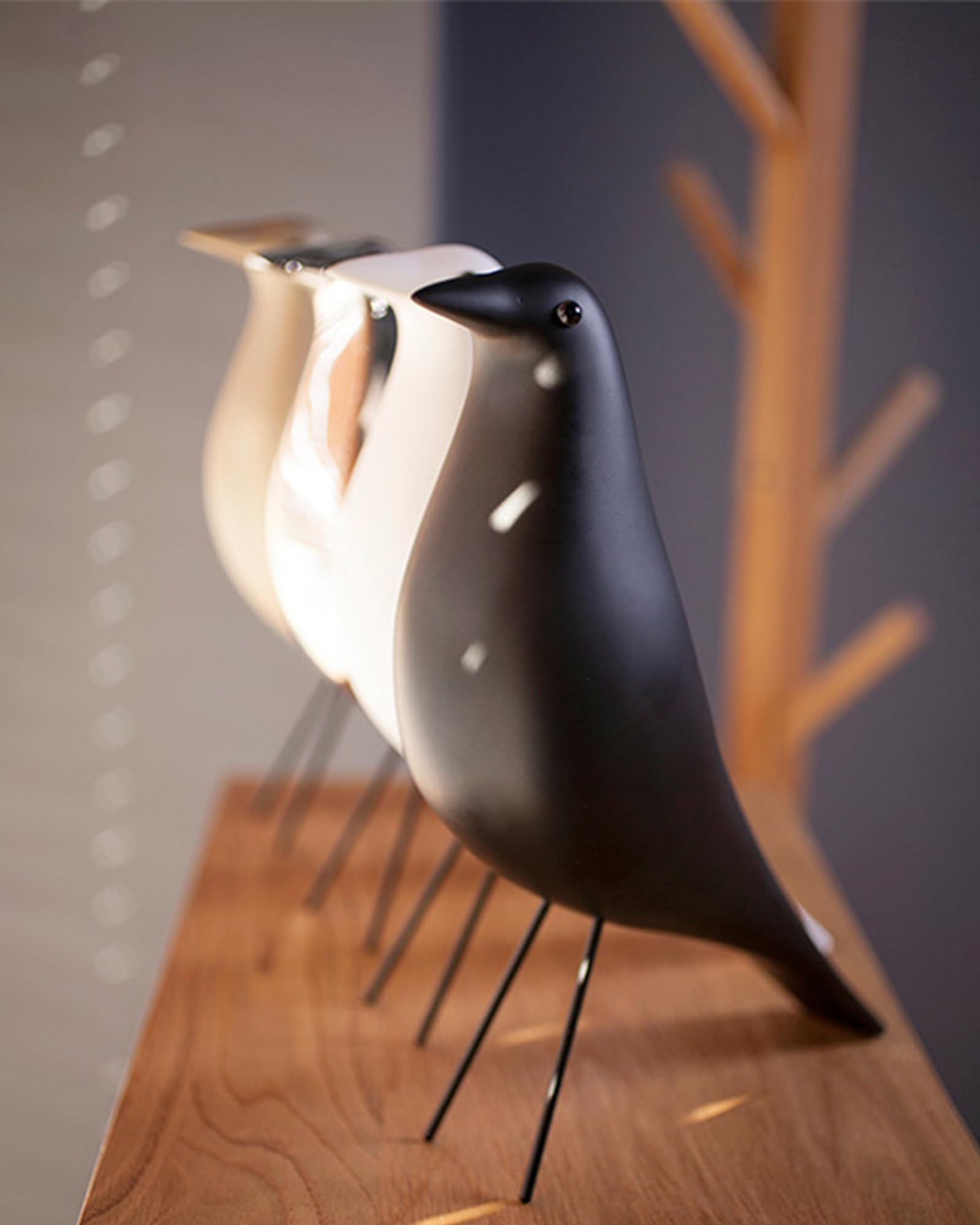 Mid Century Modern Bird Figurines - Decorative Sculptures for Living Room, Shelf, Mantle, Fireplace, TV Stand, Tabletop, Nightstand, Office, Kitchen - Unique Home Decor & Gifts for Bird Lovers