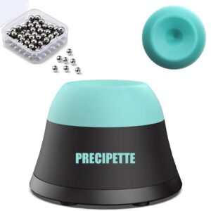 precipette vortex paint mixer, 4000rpm mini hobby paint shaker, with replaceable silicone cap, 100pcs mixing balls, for lab miniature paints acrylic nail polish